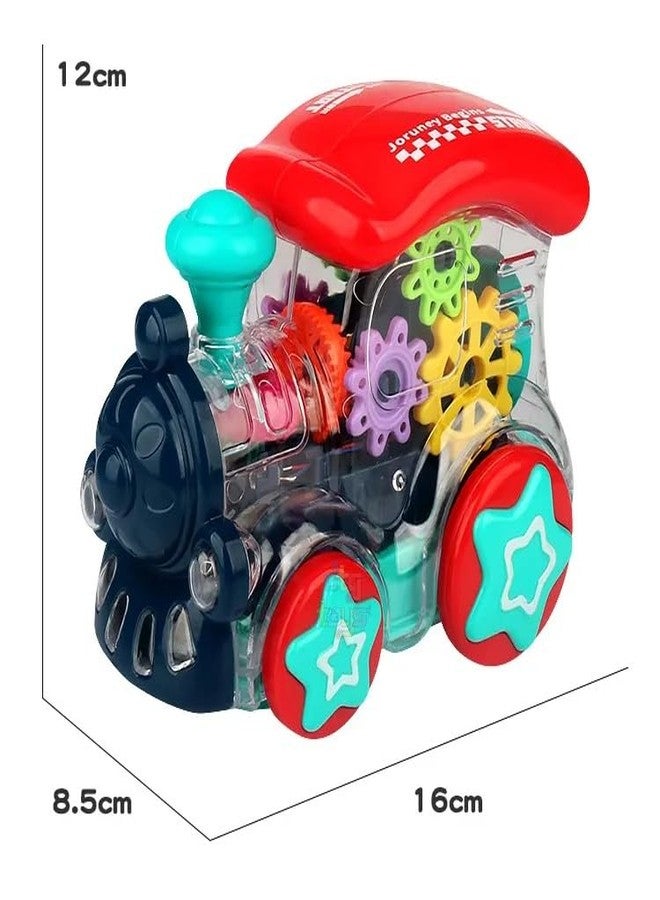 Goyal's Transparent Gear Train 3D Concept Toys - 360° Rotating Vehicle, Gear Simulation Technology with Engine Train Sound and Colorful Lights for Kids 1 Year & Above (Gear Engine) - Image 4